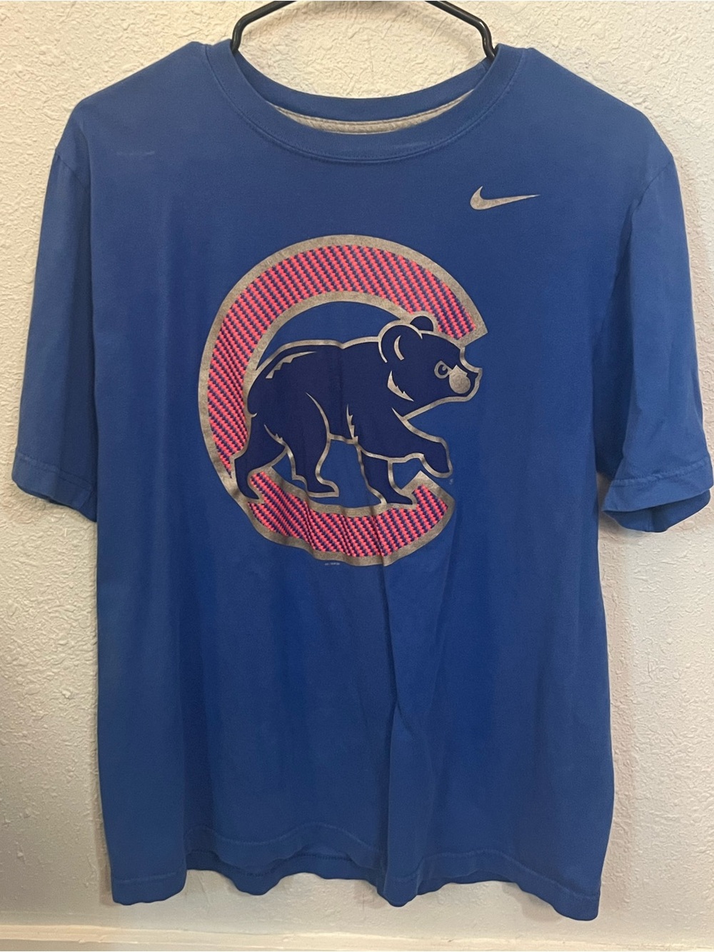 Nike Chicago Cubs Dri-FIT Blue Graphic T Shirt Large MLB Baseball